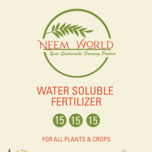 Neem World Water Soluble Fertilizer 15-15-15 (25lb) - Complete NPK + 9 Micronutrients for All Plants & Crops
