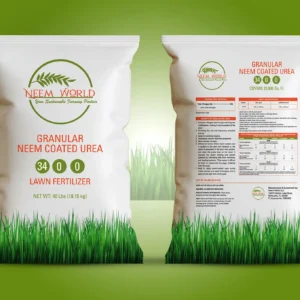 Neem World Granular Neem Coated Urea 34-0-0 Lawn Fertilizer – 40 lbs (or 25 lbs)