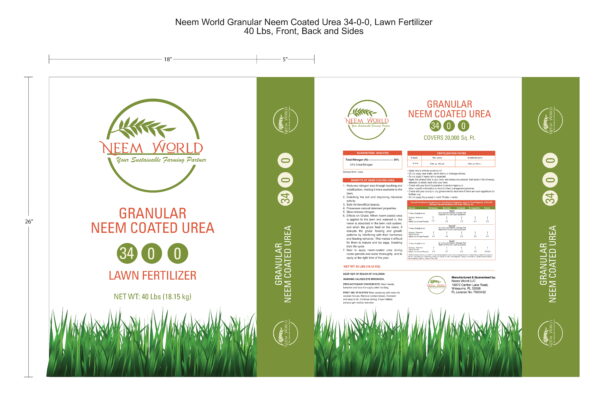 Neem World Granular Neem Coated Urea 34-0-0 Lawn Fertilizer – 40 lbs (or 25 lbs) - Image 3
